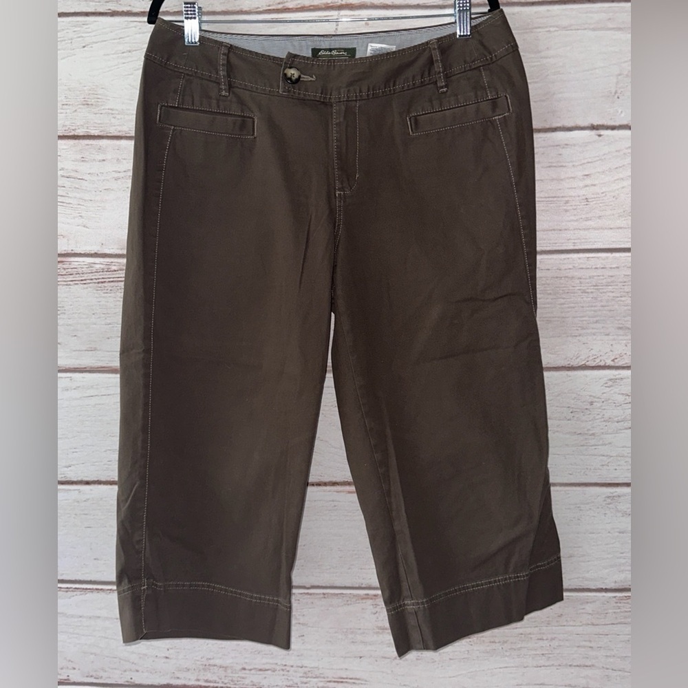 Eddie Bauer Blakely Fit Cropped Wide Leg Pants - Size 10 Office Church School